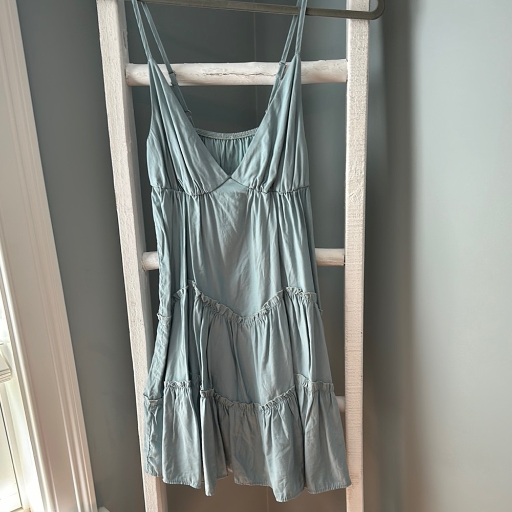 Light Blue Spaghetti Strap Dress